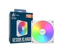 MONTECH GF120R V2 ARGB - Ventola da 120 mm, design elegante e minimalista, flusso d'aria elevato, cuscinetto idraulico, prestazioni silenziose, illuminazione ARGB vivace, lama inversa, bianco