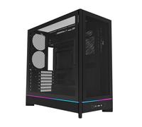 MONTECH HS01, case per PC ATX Mid-Tower, PC da gioco, ad alto flusso d'aria, layout reversibile, pannello frontale in rete, design a incasso, pannelli senza attrezzi, nero