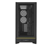 MONTECH HS01, case per PC ATX Mid-Tower, PC da gioco, ad alto flusso d'aria, layout reversibile, pannello frontale in rete, design a incasso, pannelli senza attrezzi, nero