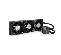 MONTECH HyperFlow Silent 360 Black - Raffreddatore CPU liquido AIO ultra silenzioso, pompa 3100 giri/min, tripla ventola silenziosa, radiatore ad alta efficienza per una dissipazione del calore