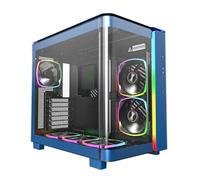 MONTECH King 95 PRO Dual-Chamber ATX Mid-Tower PC Gaming Case, High Airflow, Toolless Panels, Robusto Curvo Vetro Frontale Temperato, Sei Ventole ARGB PWM Preinstallate con Hub Ventola, King 95 PRO