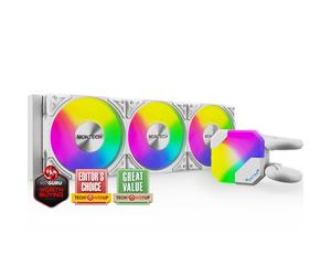 Montech - Modello di prodotto : Kit di raffreddamento a liquido AIO HyperFlow RGB - 360 mm (bianco) - Nouvo