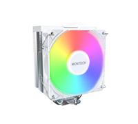 Montech NX400 ARGB Processore Raffreddatore d'aria 12 cm Bianco 2 pz