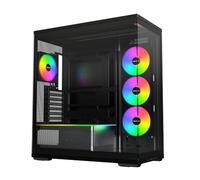 MONTECH TG3 ATX Mid Tower PC case, ventole ARGB Unibody preinstallate, striscia ARGB, custodia da gioco in vetro temperato con piattaforma vetrina, design ad alto flusso d'aria, supporta GPU RTX 5090