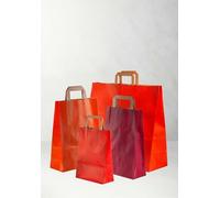 MONTEDORO S 50 BORSE SHOPPER BUSTA CON MANICO 32X45 CARTA ROSSA FESTE REGALO