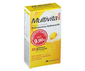 Montefarmaco MULTIVITAMIX SENZA ZUCCHERO 30 COMPRESSE EFFERVESCENTI