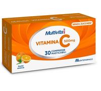 MONTEFARMACO OTC SpA MULTIVITAMIX VITAMINA C 500 MG ARANCIA 30 COMPRESSE MASTICABILI SENZA ZUCCHERI CON EDULCORANTE SENZA GLUTINE SENZA LATTOSIO