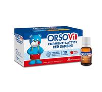 MONTEFARMACO OTC SpA ORSOVIT FERMENTI 10 FLACONCINI DA 10 ML FRAGOLA SENZA GLUTINE E LATTOSIO
