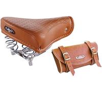 Montegrappa "Export" Sella con Molle + Borsa Montegrappa Ideale per Bici Graziella - Vintage - R - Rod - Marrone