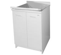 Montegrappa Mobile Lavatoio 60x60x85cm 2 Ante ASSE in Termoplastico Edilla Bianco con Cesto