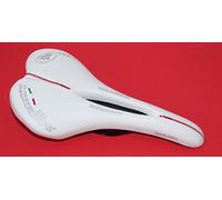 MONTEGRAPPA Sella Liberty con Scarico prostatico Ideale per Bicicletta Strada/Corsa - Scatto Fisso - Fixed/Bianco