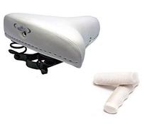 MONTEGRAPPA Sella Molle + MANOPOLE Ideale Bicicletta Graziella/Freni a Bacchetta/City Bike/Olanda - Colore Bianco
