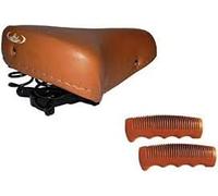 MONTEGRAPPA Sella Molle + Manopole Ideale Graziella Olanda Bici Donna/Uomo - Colore Marrone