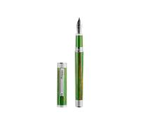 Montegrappa Zero Zodiac ISZEZ5IP_G8 - Penna stilografica in resina di Montegrappite e acciaio inossidabile, colore: verde, spessore penna: M, lunghezza: 14,3 cm