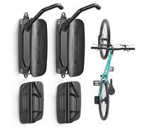 monTEK - Supporto da parete girevole per bicicletta, per garage, supporto per bici da parete, salvaspazio, portabici verticale, può contenere fino a 29,9 kg, confezione da 2