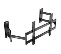 monTEK Supporto da parete per TV ad angolo Full Motion per TV LCD LED da 55-90 pollici, supporto da parete per TV a schermo piatto curvo resistente, con capacità di carico di 79,8 kg, braccio doppio