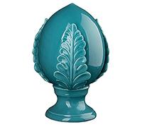 MONTEMAGGI Decorazione Pumo Porcellana Turchese cm.12xh18