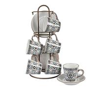 MONTEMAGGI Tazzina p6 Ceramica Noto Stoneware con Supporto e Piattini