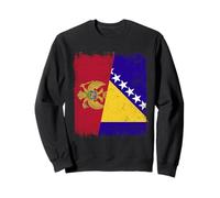 Montenegro Bosnia ed Erzegovina Mezza Bandiera Felpa