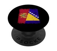 Montenegro Bosnia ed Erzegovina mezza bandiera PopSockets PopGrip Adesivo