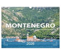 Montenegro - Das Land der schwarzen Berge (Wandkalender 2026 DIN A3 quer), CALVENDO Monatskalender: Land im Balkan mit traumhaften Landschaften