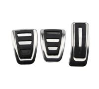 Montenna Accessori auto Pedali poggiapiedi freno carburante adatti for A4 B8 S4 A5 S5 8T Q5 SQ5 A6 C7 A7 S7 S6 4G A8 S8 4H Coperchio di protezione del pedale copri pedale frizione(MT Without Rest)