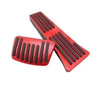 Montenna Copertura del pedale freno dell'acceleratore carburante dell'auto, adatta for Hyundai, Sonata LF DN8 2015-2022 Accessori in alluminio copri pedale frizione(Red)
