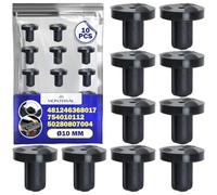 MONTERAL 10 Pezzi Gommini Griglia Piano Cottura Ø10 mm x 10 mm con Codice Originale 481246368017 C00312063 per Whirlpool 50280807004 per Electrolux 754010112 per Smeg