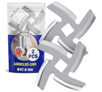 MONTERAL 2 Pezzi Coltelli per Tritacarne con Diametro Esterno Ø47,6 mm Ha Il Codice Originale AMM12C-180 per Panasonic - Garanzia 10 Anni