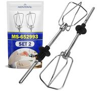 MONTERAL 2 Pezzi Fruste per Sbattitore Elettrico con Codice Originale MS-652993 MS652993 per Krups Mixer Mano F6081431 F6085811 GN9101 GN9121 3Mix 7000 3Mix 9000 Handmixer - Garanzia di 10 Anni