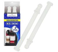 MONTERAL 2 Pezzi Tubo di Aspirazione Latte per Macchina Caffè Cialde Ø 11x101 mm Codice Originale 5313226701 per DeLonghi per Nespresso Lattissima Plus EN520 EN550 EN560 - Garanzia di 10 Anni