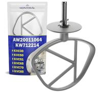 MONTERAL Frusta a K per Impastatrice Planetaria con Codice Originale KW712214 AW20011064 per Kenwood Chef - Garanzia di 10 Anni