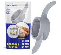 MONTERAL Gancio Impastatore per Robot da Cucina con Codice Originale 00635483 635483 per Bosch MCM per Siemens MK