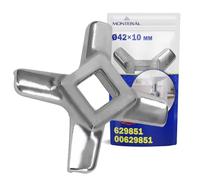 MONTERAL Lama Tritacarne nel Robot da Cucina Ø 42 x 10 mm con Codice Originale 629851 00629851 per Bosch per Balay per Siemens per Constructa per Neff - Garanzia di 10 Anni