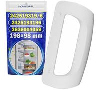 MONTERAL Maniglia Frigorifero e Congelatore 198х98 mm Codice Originale 2425193196 242519319/6 2636004059 per Electrolux per AEG per Zanussi Frigorifero Combinato - Garanzia di 10 Anni