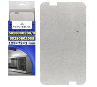 MONTERAL Mica per Microonde 129x72x1 mm con Codice Originale 5028060200/9 50280602009 per AEG per Electrolux per Juno per Zanussi - Garanzia di 10 Anni