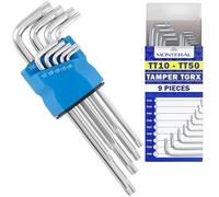MONTERAL Set Chiavi Torx TT10-TT50 9 Pezzi Realizzate in Acciaio Legato S2 | Tamper Torx Chiavi - MONTERAL