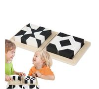 Montesori Puzzle Games - Cubiti in legno per bambini, blocchi di apprendimento interattivo | Giocattolo puzzle di bordo logico per bambini 3+, gioco di sviluppo del cervello per i bambini in età pres