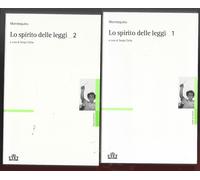 MONTESQUIEU - Lo spirito delle leggi (Vol. 1 e 2) - UTET 2005 nuovo