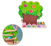 Montessori Apple Picking Tree Toy Gioco di conteggio matematico per bambini