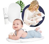 Montessori Baby Topponcino | Multifunzionale autentico Montessori Design | Semplice cuscino di sostegno per neonati | Tappetino per la pancia del bambino pulito (originale, bianco puro)