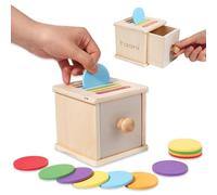 Montessori Ball Drop Box, Scatola di Permanenza Oggetto, Giocattoli Montessori, Giocattolo del Bambino 6-12 Mesi, Giocattolo Montessori, Giocattolo del Bambino