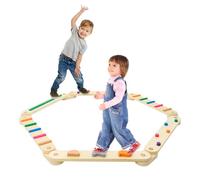 Montessori - Barra sospesa in legno per la casa, per bambini, per interni ed esterni, per la coordinazione e la stabilità a partire dai 3 ai 7 anni