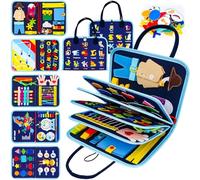 Montessori Busy Board dai 3 anni in su, giocattolo educativo sensoriale in feltro, regalo interattivo per ragazzi e ragazze, giocattolo per l'educazione della prima infanzia