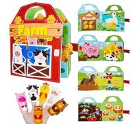 Montessori Busy Board Feltro Valigetta Giochi Montessori Didattici, Libro Interattivo 1 Anno, Giochi Bambini 1 2 3 Anni, Regalo Bambino Ragazza Ragazzo Busy Book, Regalo Battesimo Bimbo Compleanno