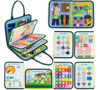 Montessori Busy Board Feltro Valigetta Giochi Montessori Didattici, Pannello Sen