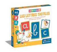 Montessori - Clementoni - Lettere tattili - gioco educativo per imparare l'alfabeto - 26 carte di lettere rogeo - previsto per 3 anni