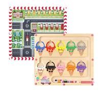 Montessori Giocattoli 3 in 1 Alfabeto magnetico, colore e numero Labirinto per Ragazze e Ragazzi 3-5 anni