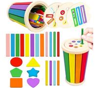 Montessori Giocattoli a Partire da 1 Anno, 3 in 1 Montessori Giocattoli a Partire da 1 2 3, Forma di Colore in Legno Giocattolo Educativo Promuove Capacità Motorie del Bambino dai 12 Mesi - Original