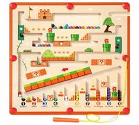 Montessori Giocattoli per bambini piccoli in età di 3 4 5, tavole di attività puzzle in legno per motricità fine, tavole labirinto di numero e colore, regali per età 3-12 (Funghi)